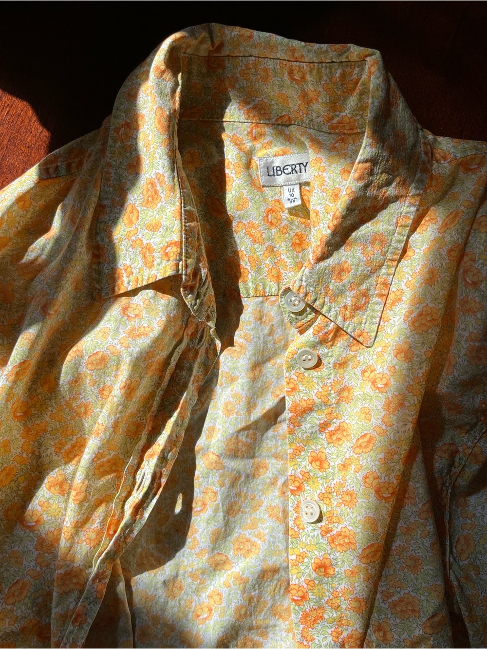 Liberty of London floral short sleeved top in ultralight cotton